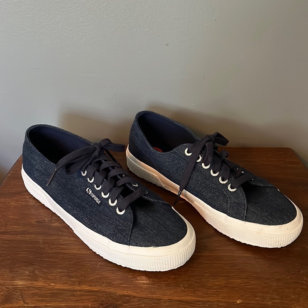 Never Worn - Superga Denim Sneakers